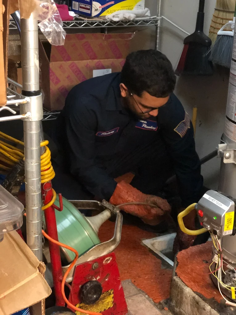 Owner performing plumbing work on site