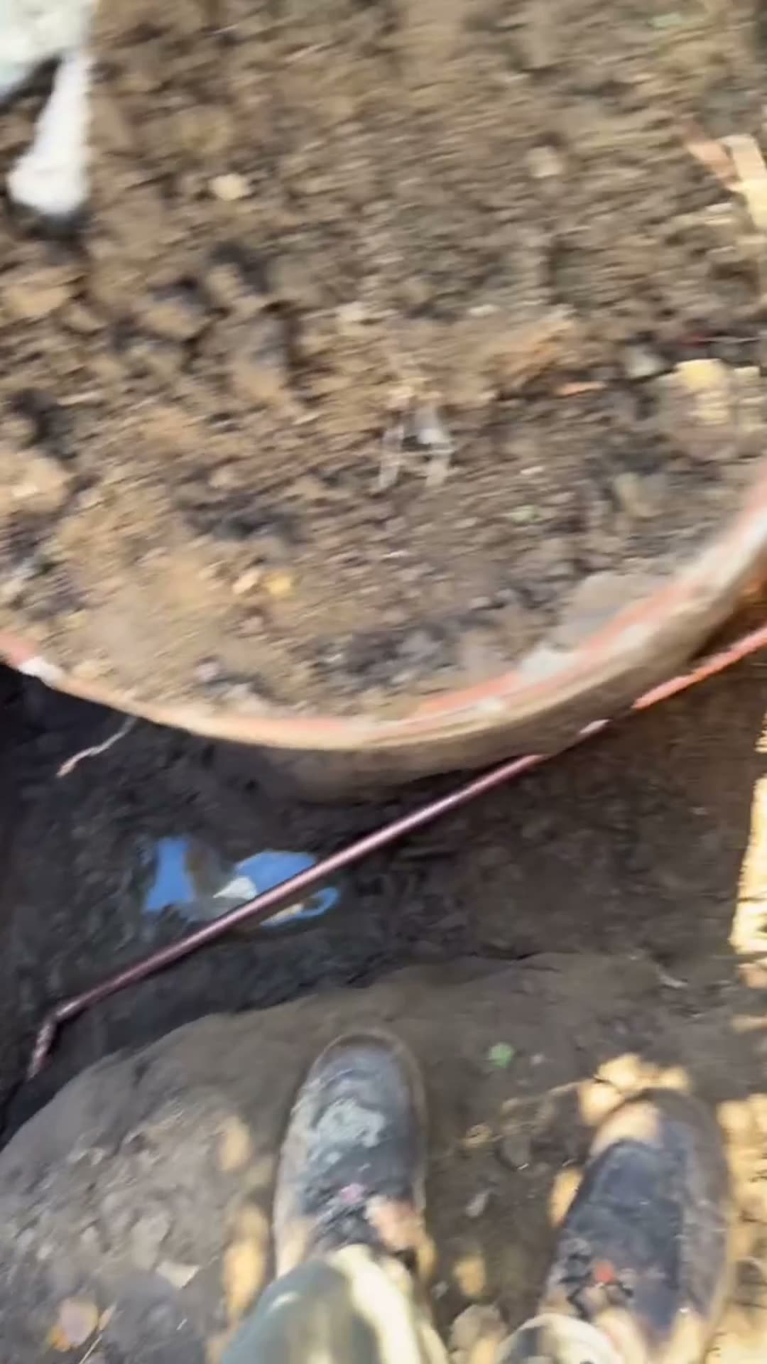 Plumber excavating and servicing a main water line at a Bay Area home — Power Plumbing USA