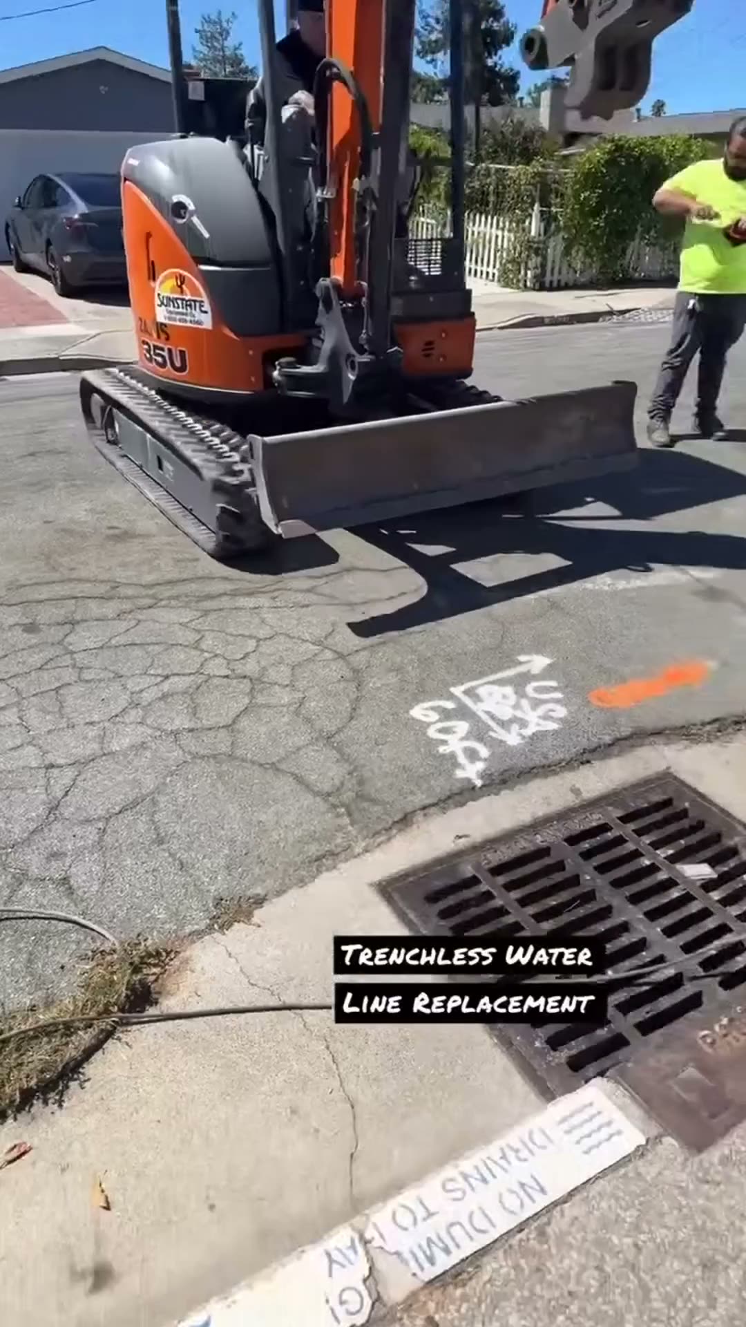 Bay Area plumber repairing a leaking underground water service line — Power Plumbing USA